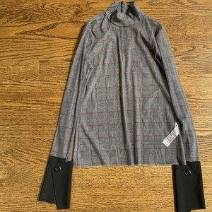 Zara size medium sheer turtleneck with snap cuffs
